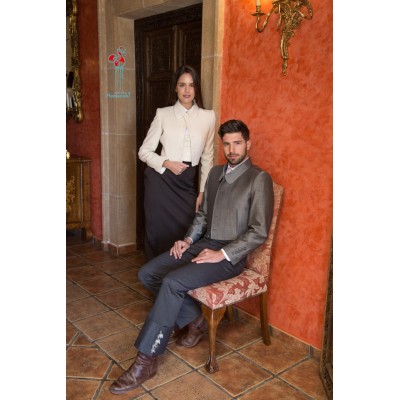 Traje de Alpaca Cuello Hilo fino