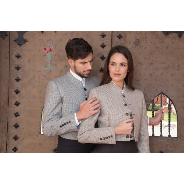 Chaqueta campero pata de gallo combinado (hombre)