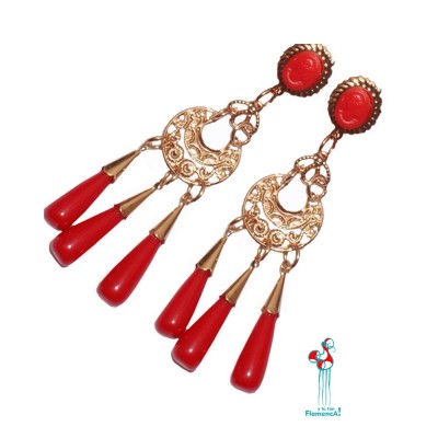 Pendientes de flamenca en varios colores