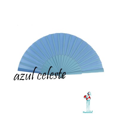 Abanico pericón azul celeste