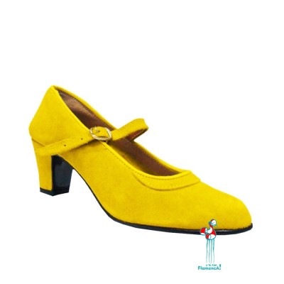 Zapato flamenco amateur amarillo una correa