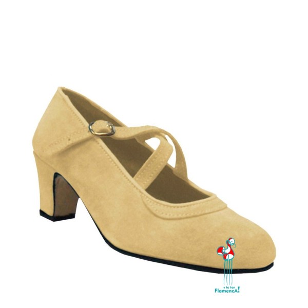 Zapato flamenco amateur beige
