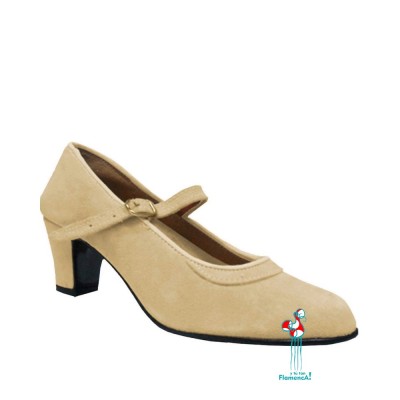 Zapato flamenco amateur beige 1 correa