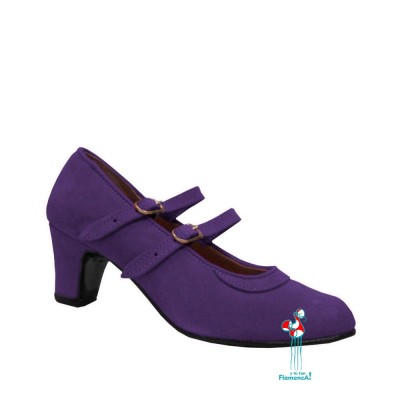 Zapato flamenco amateur lavanda dos correas