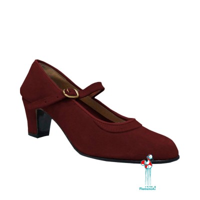Zapato flamenco amateur marrón una correa