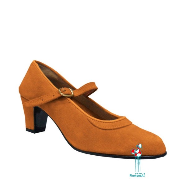 Zapato flamenco amateur marrón claro