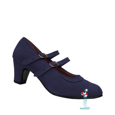 Zapato flamenco amateur morado dos correas