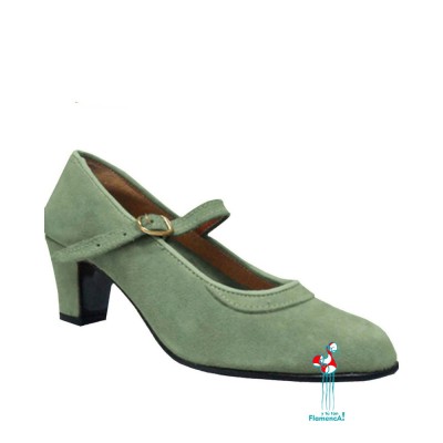 Zapato flamenco amateur gris una correa