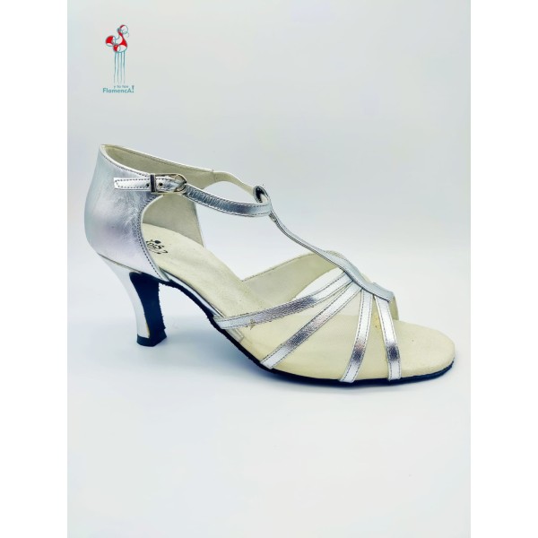 Zapato baile de salón plata