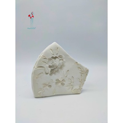 Mascarilla de flamenco primavera beige