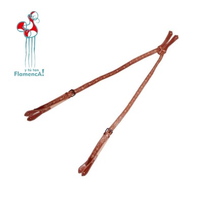 Tirantes de piel caladado