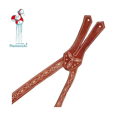 Tirantes de piel caladado