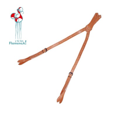 Tirantes de piel caladado