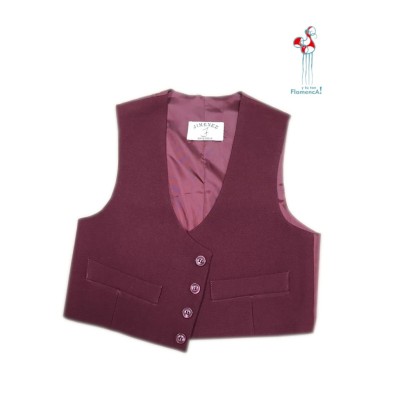 Chaleco campero de niño granate Talla 12