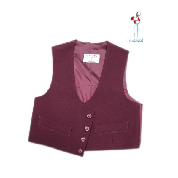 Chaleco campero de niño granate Talla 12