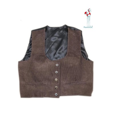 CHALECO CAMPERO MARRÓN DE PANA TALLA 46