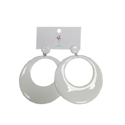Pendientes de flamenca blancos aros grandes