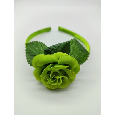 Diadema con flor verde para niña