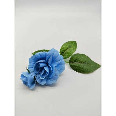 Flor de flamenca celeste lunares blancos para niña