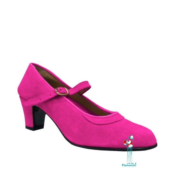 Zapato flamenco amateur  fucsia (bajo pedido)