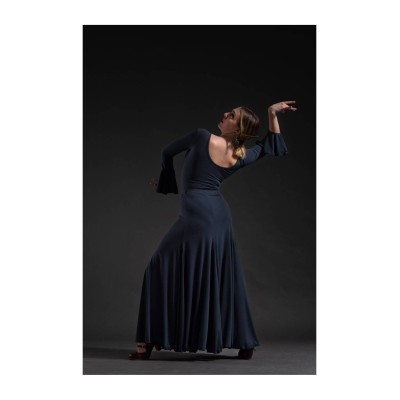 Falda flamenca Cala con fajín de baile flamenco de uso profesional y ensayo.