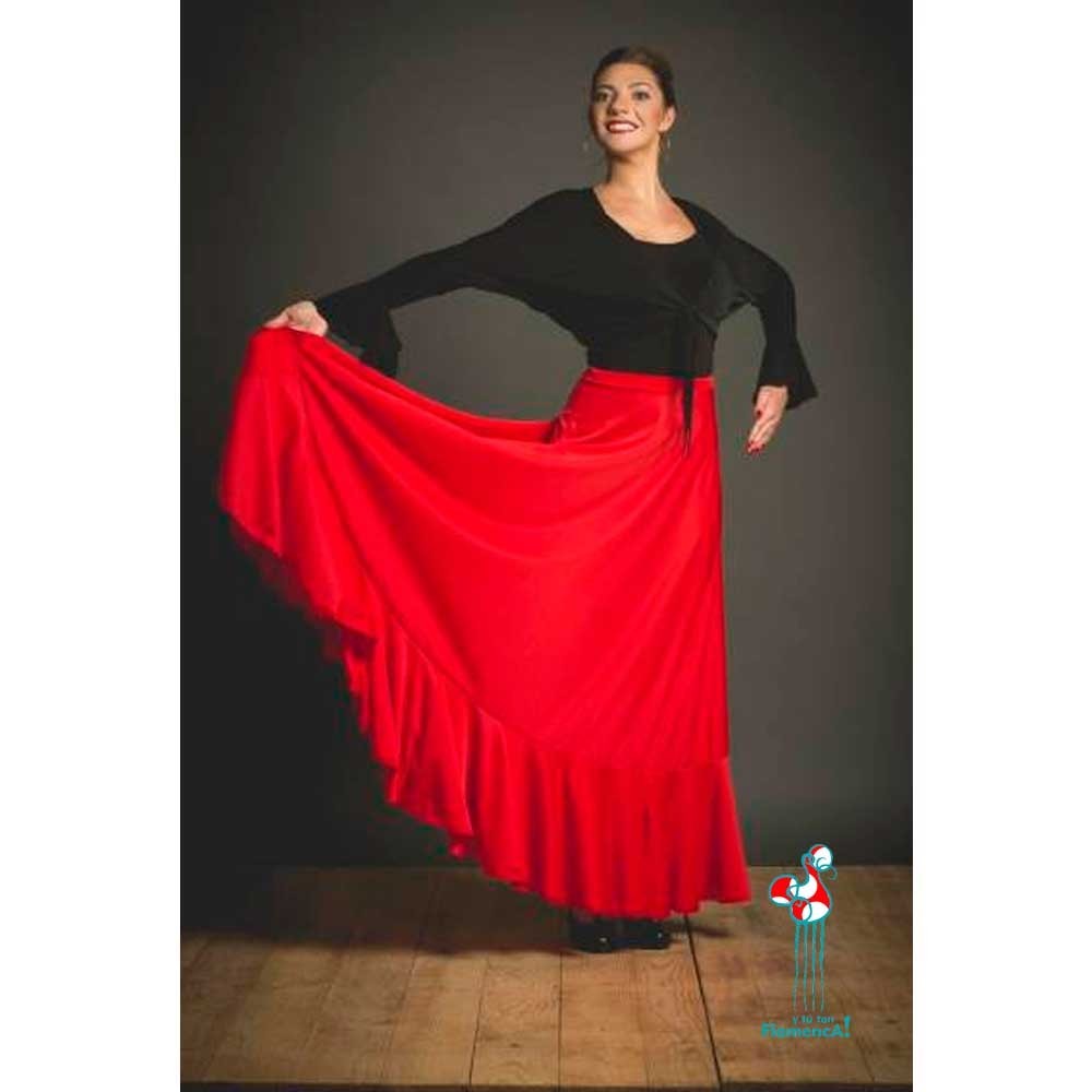 Falda de ensayo para baile flamenco. Modelo Rociana