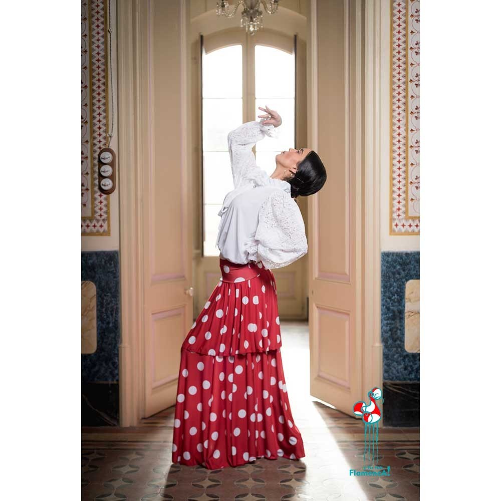 Falda flamenca Marmorea de baile flamenco de uso profesional y ensayo.