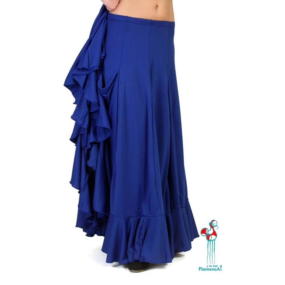 Falda flamenca de baile flamenco de uso profesional y ensayo, modelo calera
