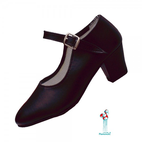 Zapato flamenco negro