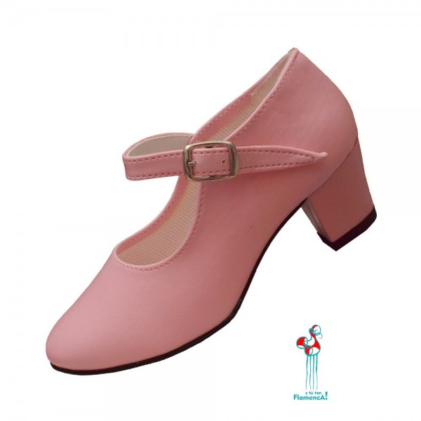 Zapato flamenco rosa