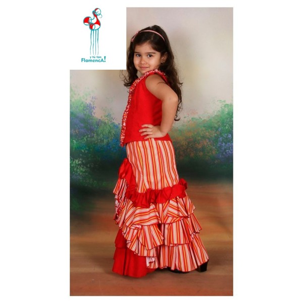 Traje de flamenca Outlet. Modelo Paola talla 6