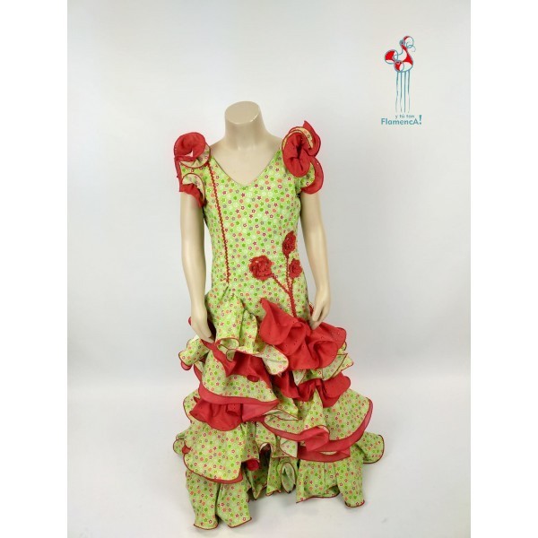 Traje de flamenca Outlet. Modelo Duende Talla 9