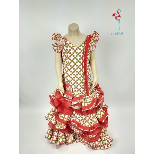 Traje de flamenca Outlet. Modelo Nardo Talla 9
