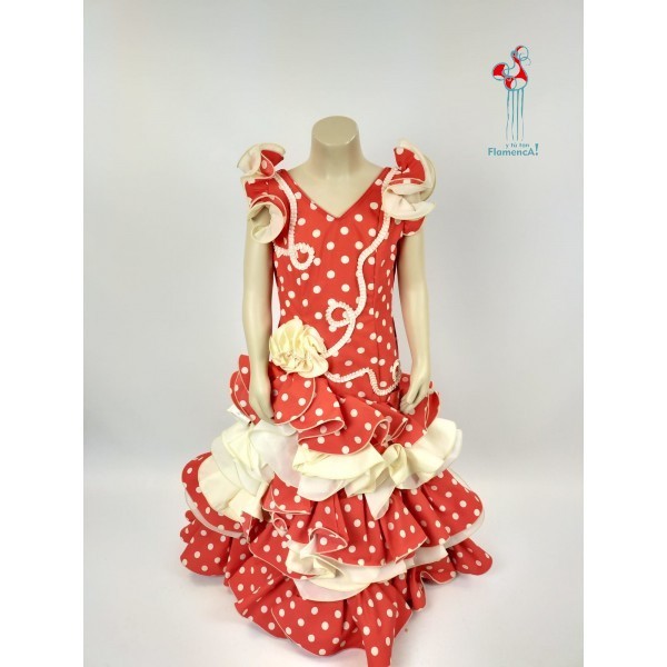 Traje de flamenca Outlet. Modelo Serenata Talla 9