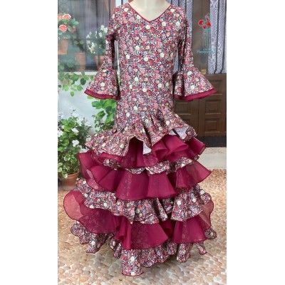 Traje de flamenca para niña Modelo Anabel Sólo talla 10