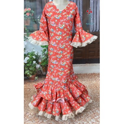 Traje de flamenca de niña Modelo Casandra sólo talla 12