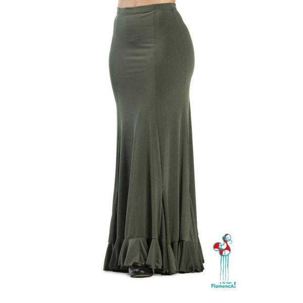 Falda flamenca de baile flamenco de uso profesional y ensayo. Modelo Zambrano