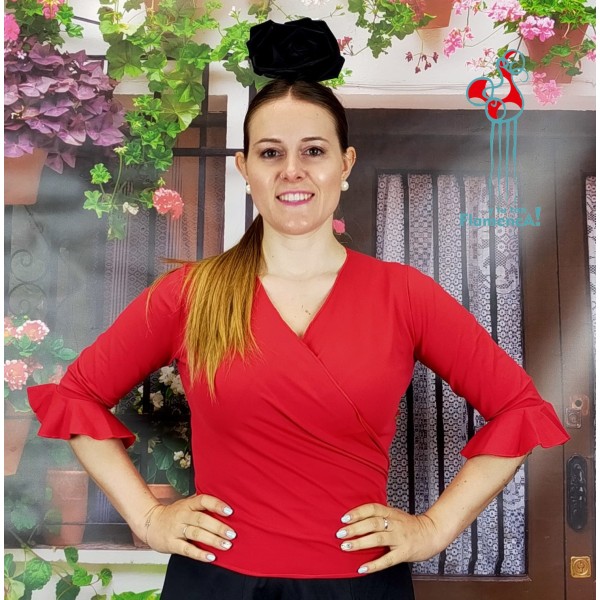 Camisa de flamenco roja talla M