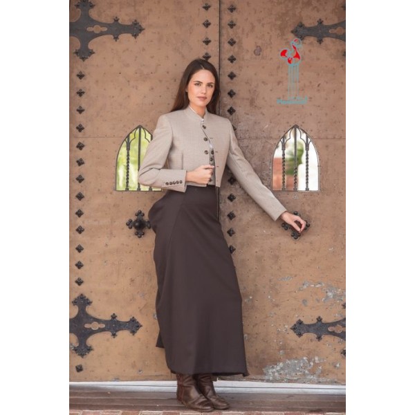 Traje campero pata de gallo combinado